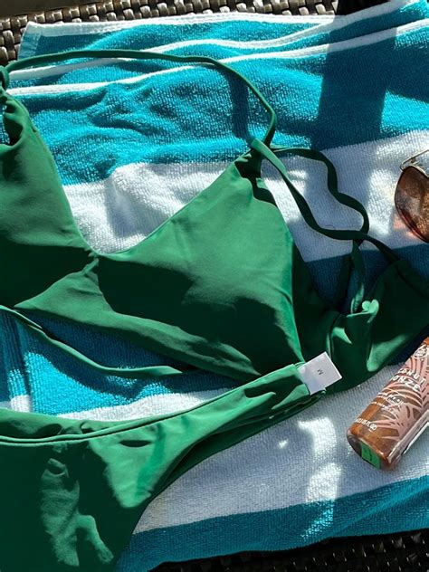 Emerald Green Bikini Women S Fashion Swimwear Bikinis Swimsuits On Carousell