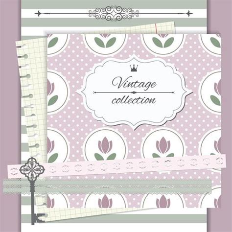 Vintage Scrapbook Notebook Cover Design 669733 Vector Art at Vecteezy