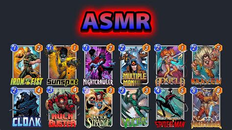 Asmr Miles Morales Deck Marvel Snap Gameplay Lofi Mouth Sounds