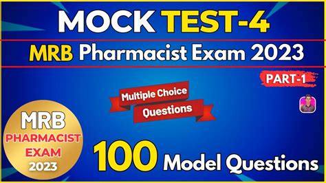 MOCK Test 4 MRB Pharmacist Exam 2023 YouTube