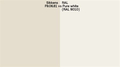 Sikkens F9 06 81 Vs Ral Pure White Ral 9010 Side By Side Comparison