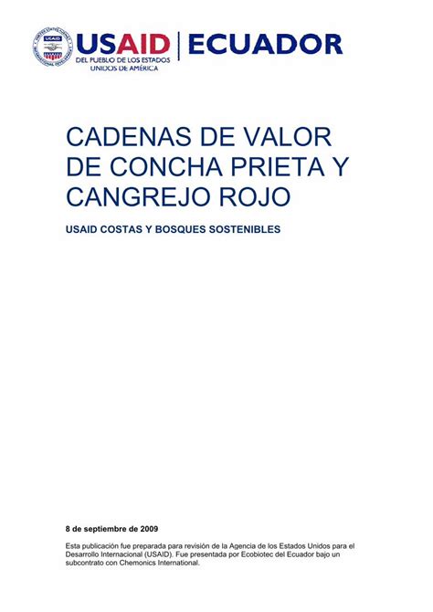 Pdf Cadenas De Valor De Concha Prieta Y Cangrejo Rojo Dokumen Tips