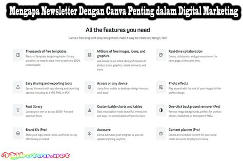 Cara Membuat Newsletter Dengan Canva Gratis Template Mboton