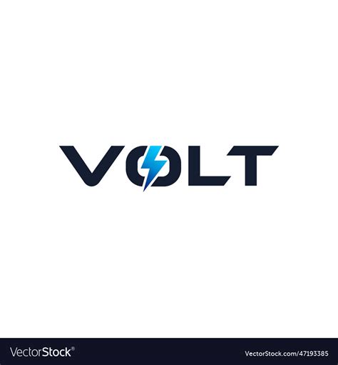 Volt power logo design with font stylized Vector Image