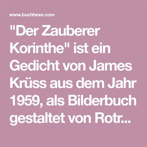 Der Zauberer Korinthe Ist Ein Gedicht Von James Kr Ss Aus Dem Jahr