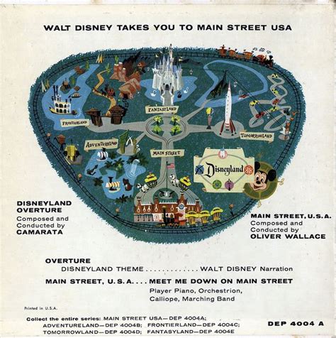 Disneyland 1956 Disneyland Map Vintage Disneyland Disney Map