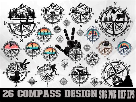 Compass Design Svg Bundle Off Road Svg Bundle Offroad Decal Etsy