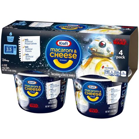 Kraft Star Wars Shapes Macaroni Cheese Dinner 4Pk Hy Vee Aisles