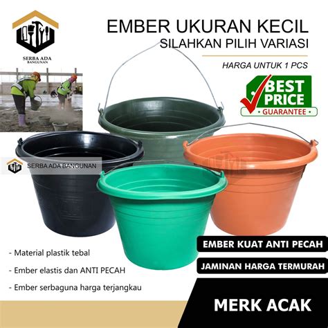 Jual Ember Cor Hijau Tua Kecil Plastik Lentur Pecah Timba Semen Tukang