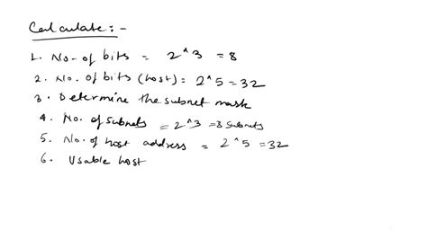 Solved Number Of Needed Usable Hosts In Each Subnet Network