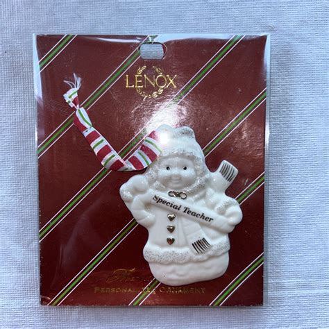 Lenox Charm Christmas Ornament Merrily Yours Special Teacher Nip Ebay