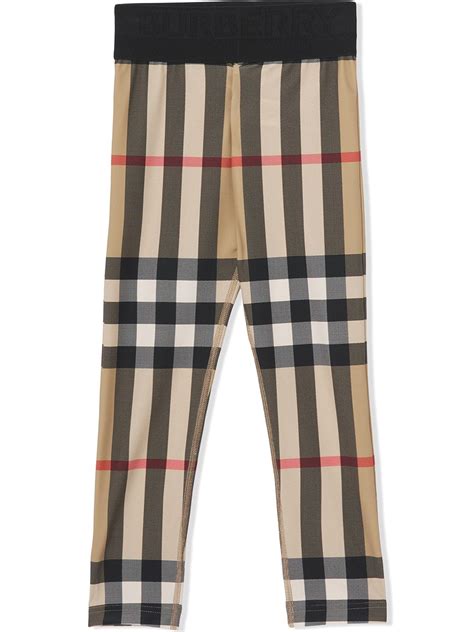 Burberry Kids Vintage Check Stretch Jersey Leggings Brown Farfetch In