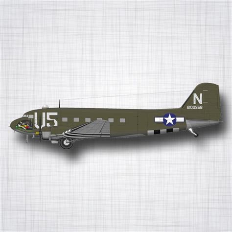 Sticker Avion Douglas C 47a Skytrain Dakota