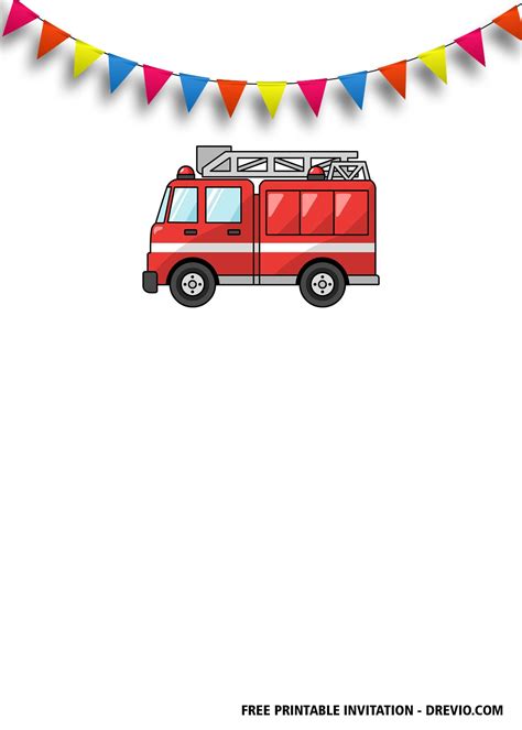 Free Fireman Birthday Invitation Templates Fireman Birthday Free