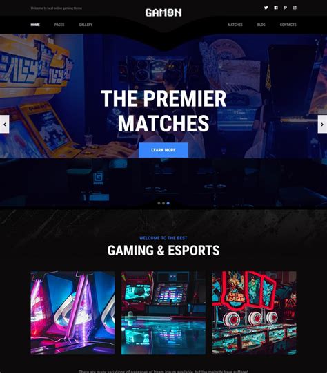 Best Gaming Website Templates Themes Templatefor