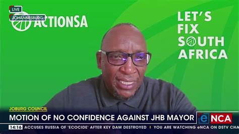 Discussion Motion Of No Confidence Against Jhb Mayor Youtube