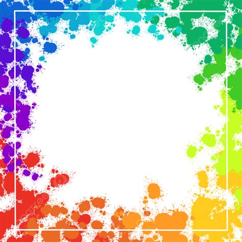 Holi Splash Color Border Holi Color Frame Png Transparent Clipart