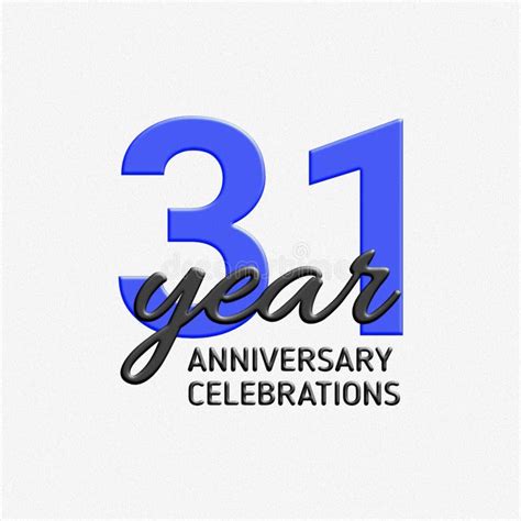 Th Anniversary Celebration Logo Design Stock Illustration