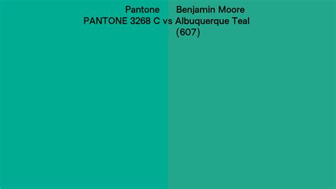 Pantone C Vs Benjamin Moore Albuquerque Teal Side By Side