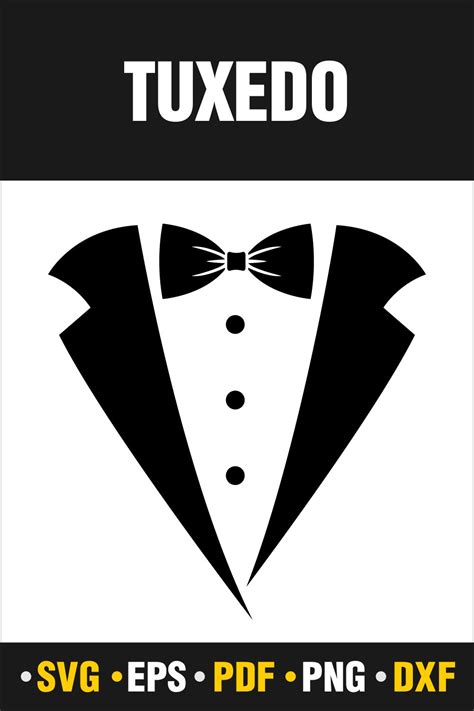 Tuxedo Svg Files For Cricut Bow Tie Bundle Suit Svg Shirt Off