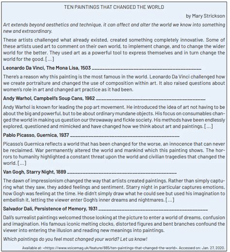 Geography Blog Questão De Inglês Now Read The Article Excerpt And