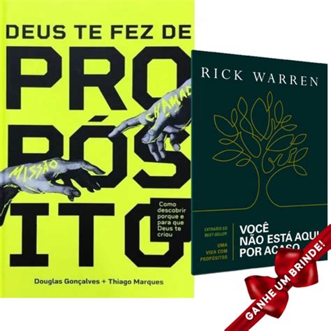 Combo Livro Deus Te Fez De Prop Sito Douglas Gon Alves Jesus Copy