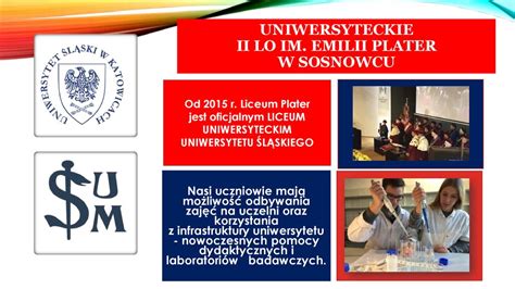 Uniwersyteckie Ii Liceum Og Lnokszta C Ce Im Emilii Plater W Sosnowcu