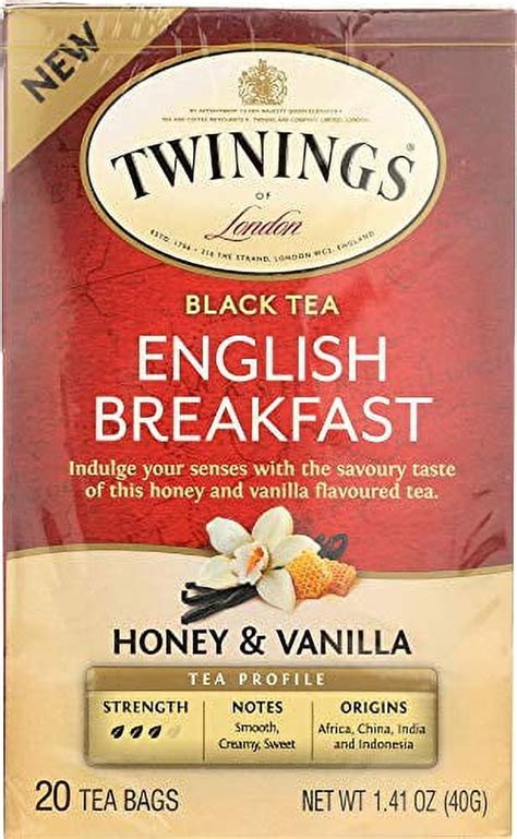 Twinings English Breakfast Honey Vanilla Tea Bags Count Walmart