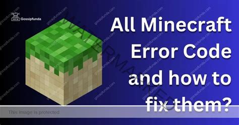 All Minecraft Error Code And How To Fix Them Gossipfunda