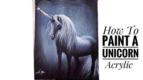 How To Paint A Unicorn 🦄 Acrylic Tutorial Youtube