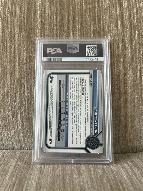 Bowman Chrome Sapphire Kahlil Watson Psa St Prospect Bcp