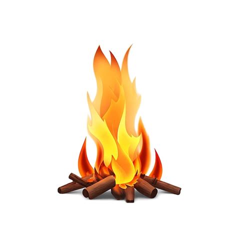 Premium AI Image Bonfire With Flame Isolated On Transparent