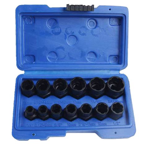 13 Piece Nut Extractor Socket Impact Bolt Nut Screw Remover Tool Set Socket Wrench Lazada Ph