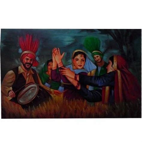 Punjabi Bhangra Oil Painting At Rs 10000 Oil Paintings In New Delhi