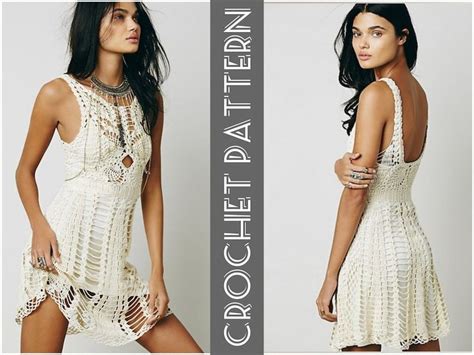 Festival Open Back Crochet Mini Dress Pattern Pdf Etsy In 2022