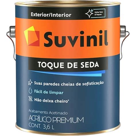 Tinta Suvinil Acrílico Toque de Seda Branco 3 6L Cocil Home Center