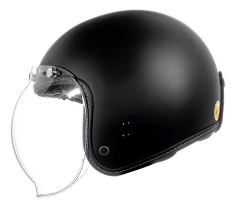 Capacete Aberto Bieffe B Classic Preto Fosco Custom