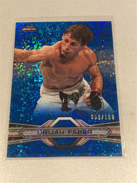 Topps Ufc Finest Blue Refractor Urijah Faber Ebay