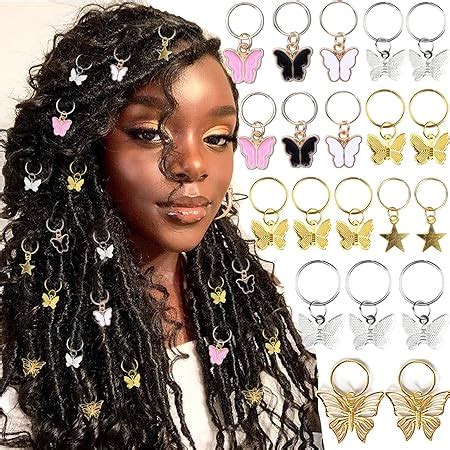 Amazon NAISKA 20Pcs Gold Butterfly Braid Clips Crystal Dreadlock