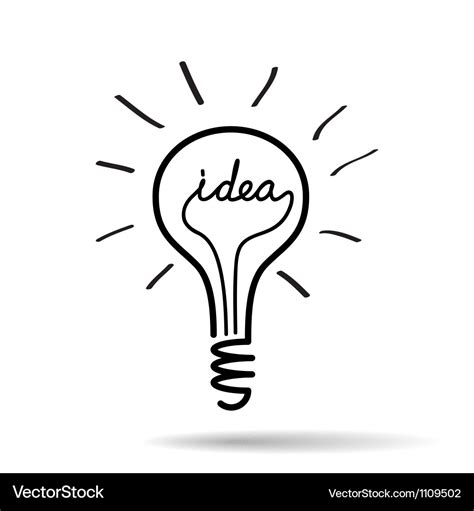 Light bulb idea Royalty Free Vector Image - VectorStock