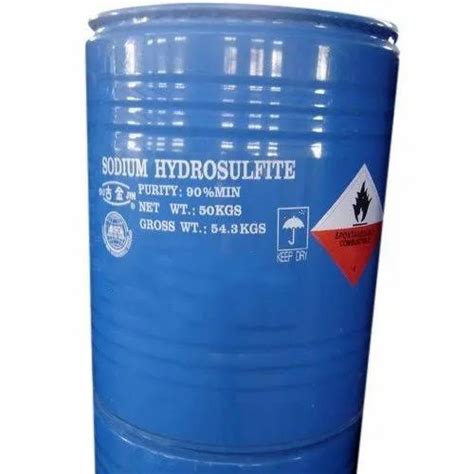 Technical Grade Sodium Hydrosulphite Powder Packaging Type Barrel At