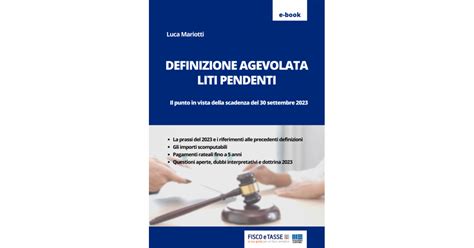 Definizione Agevolata Liti Pendenti Ebook Fiscoetasse