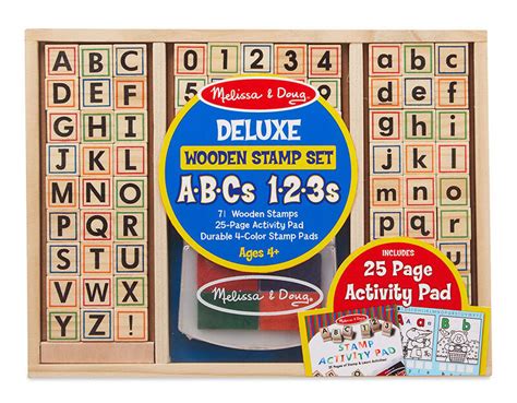 Stemple Drewniane Deluxe Litery I Cyfry Melissa And Doug Inna Marka