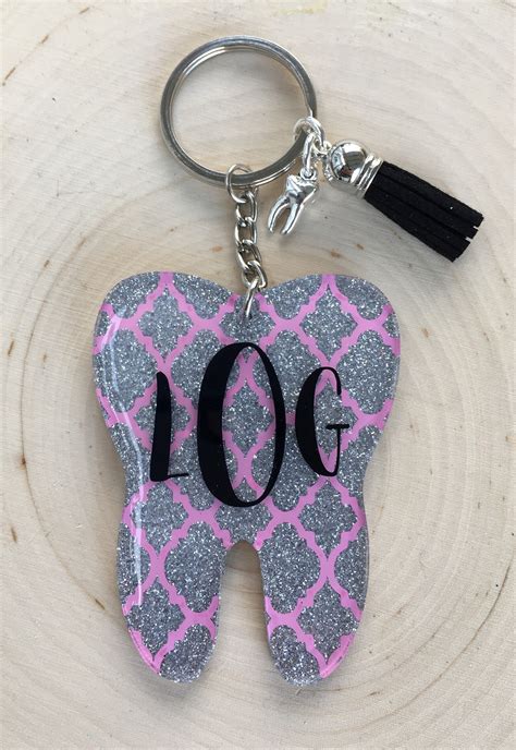 Dentist Dental Hygienist Tooth Keychain Etsy