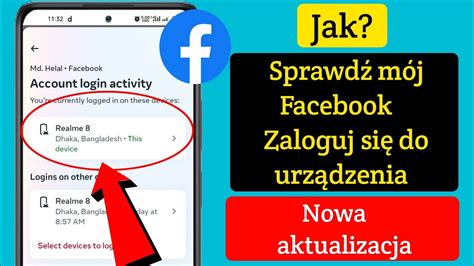 Jak sprawdzić urządzenie do logowania się na moje konto na Facebooku