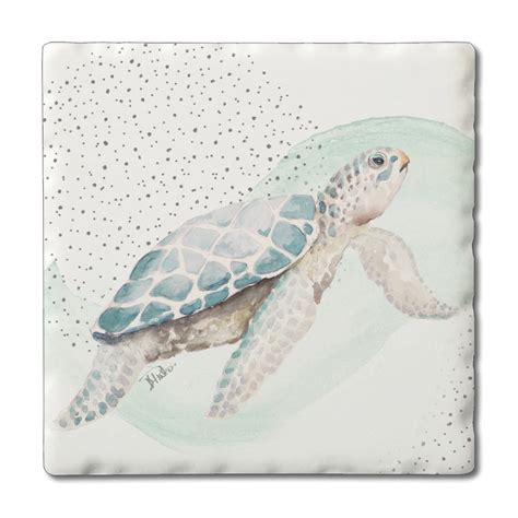 Thirstystone Sea Turtle Single Tumbled Tile Coaster Walmart