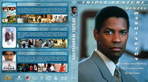 Denzel Washington Triple Feature Movie Blu Ray Custom Covers Dw