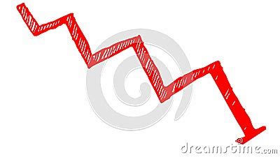 Animated Red Arrow Recession Chart Of Economy Economic Crisis