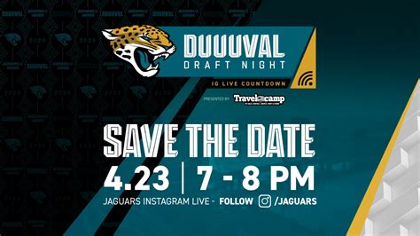 Jaguars Announce "DUUUVAL Draft Night IG Live Countdown" presented by ...