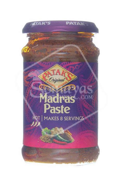 Patak S Hot Madras Curry Paste 283g Hallans